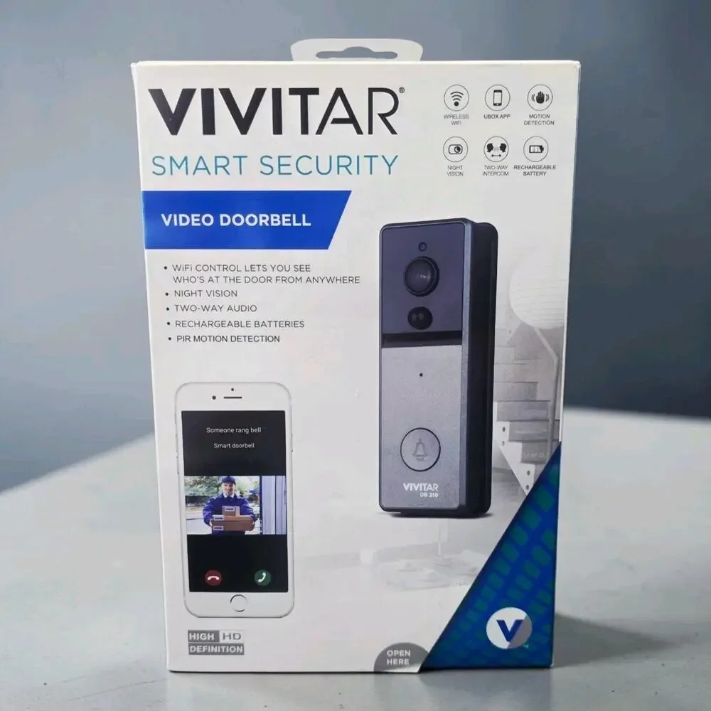 Vivitar Wireless Smart Security Video Doorbell Intercom Night Vision DB-210 New